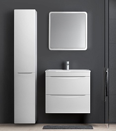 Style Line Мебель для ванной Бергамо Мини 70 подвесная белая Люкс антискрейтч Plus – фотография-13